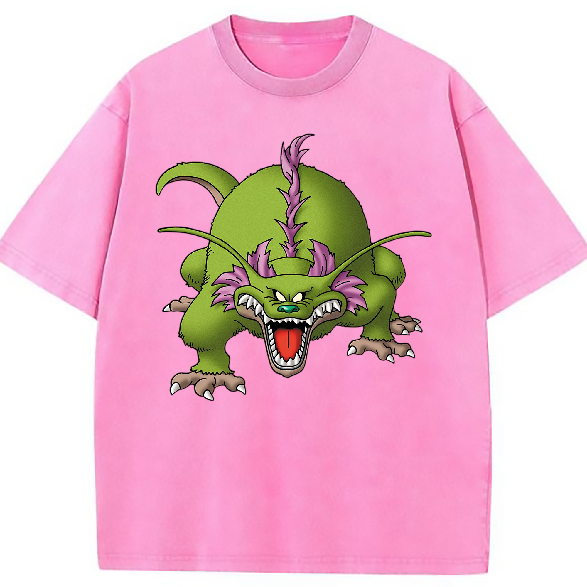 （画像用） ドラゴンクエスト Doragon Kuesuto Dragon Quest 綿100% ヴィンテージ風 半袖Tシャツ（フロントプリント）